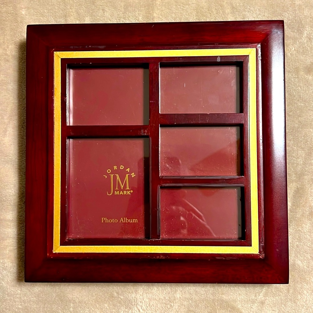 JORDAN JM MARK. Wooden Photo Album. New but with wood imperfections. 20 Pages